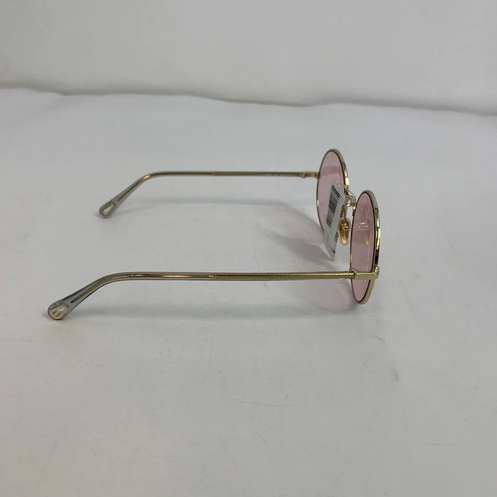 Chloé CH0042S Gold Round Sunglasses Pink Lens Designer Frames‎ Italy 56 20 145